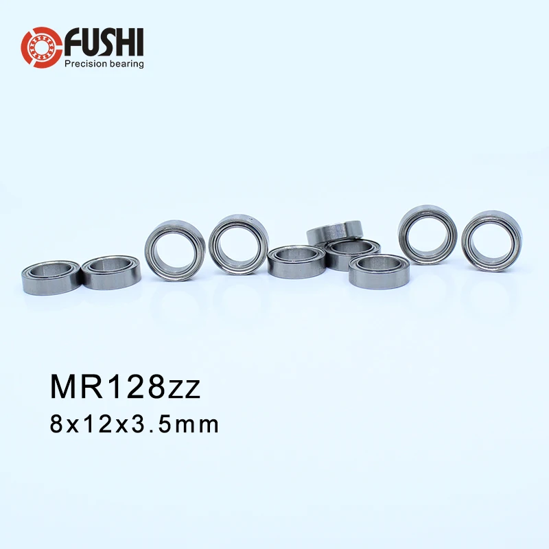 MR128ZZ Bearing ABEC 1 (10PCS) 8*12*3.5 mm Miniature MR128 2Z Ball ...