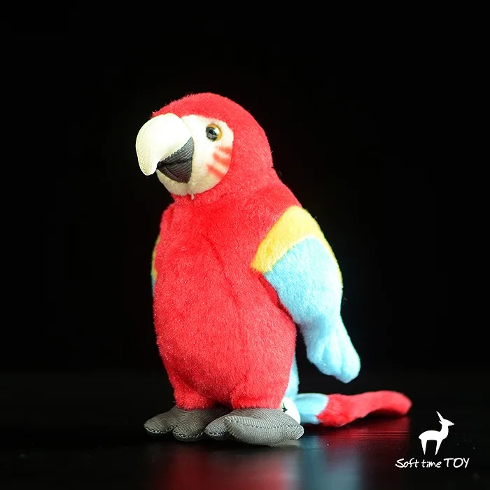 Cute Plush Parrot Doll Small Red Macaw Toy Simulation Animals Children'S Toys Decorationin