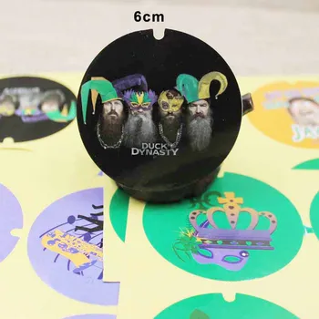 

6cm round shape paper self seal sticker label products glossy lamination label for gifts/candy faovrs custom logo 1000pcs