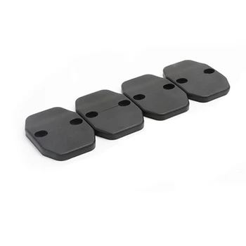 

4pcs Door Lock Protection Black Cover Interior Trim For Mercedes-Benz C Class W204 08-14 & E Class W212 10-15 & GLK X204 09-15