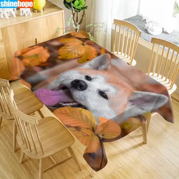 

Akita Dog Tablecloth 3D Oxford Fabric Rectangular Dust-proof Table Cover For Party Home Decor TV Covers
