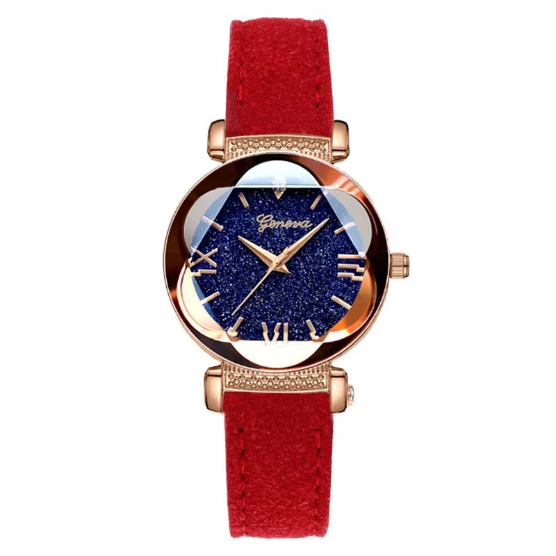 Модные звездное небо часы для женщин браслет Роскошные Кварцевые кожаные женские Часы римскими цифрами подарок relogio feminino 2019