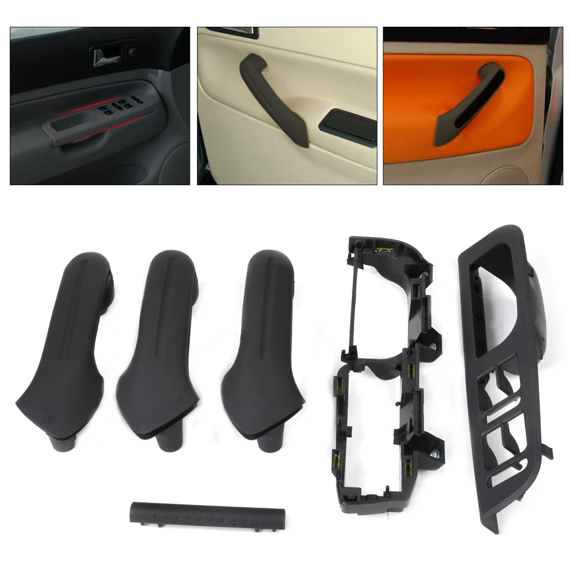 Us 30 52 29 Off Beler 6pcs Interior Door Handle Cover Bracket Grab Bezel Trim For Vw Jetta Bora Golf Gti Mk4 1998 2000 2001 2002 2003 2004 2005 In