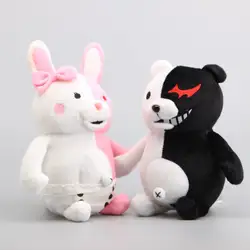 Аниме Danganronpa monokuma медведь мягкая Куклы плюшевые игрушки черный и розовый peluche мультфильм рисунок игрушки детям подарки 10 "25 см