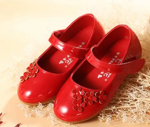 

children girls single shoes 2016 new children shoes fashion girls butterfly-knot princess shoes high quality child leather shoes