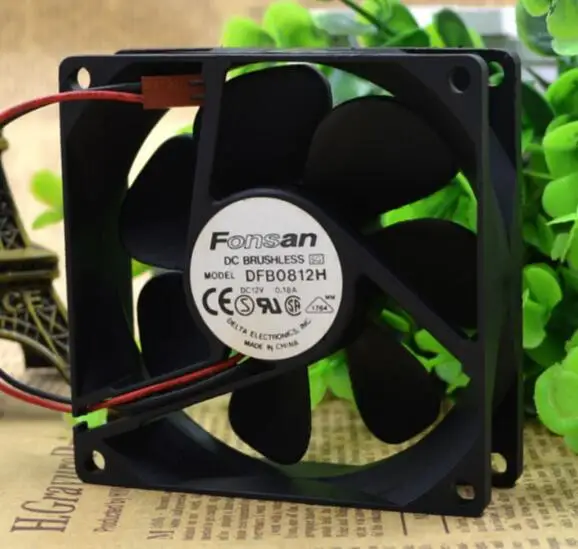 

The original DF0812H 80*80*25 FONSAN 8cm 2 Line Case Fan silent fan