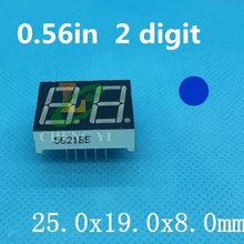 Синий 0.5" дюймов 1 бит 7-сегментный светодиодный Дисплей динамическое состояние цифровой трубки Пластик металла общий катод