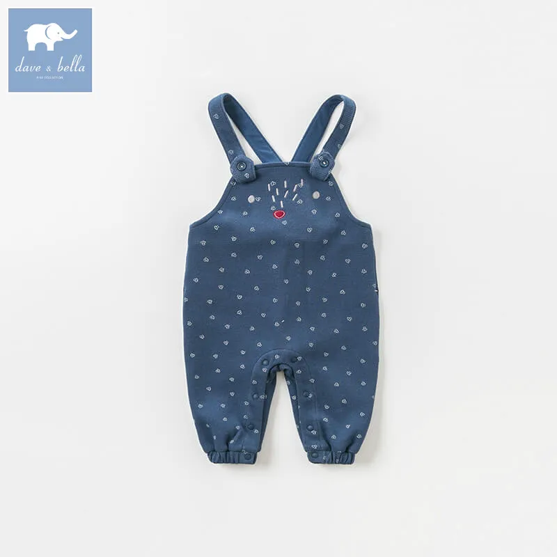 

dave bella baby autumn clothes girls fashion overalls children cute print jumpsuit