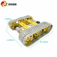 SZDOIT мини T100 металлический Трак бак шасси полный металлическая гусеничная цепь робот Платформа 9 V/12 V мотор DIY для Arduino в разобранном виде образования