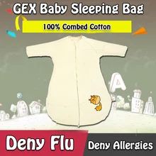 100% Хлопок GEX (США) Весна-Осень Детские Спальный Мешок Сна Мешок Одеяло Пеленать Пижамы Платье одеяло SZBYellowGir