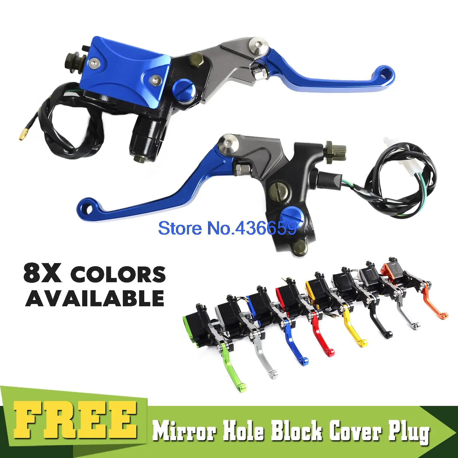 Universal Clutch Brake Master Cylinder Kit Reservoir Levers Set For