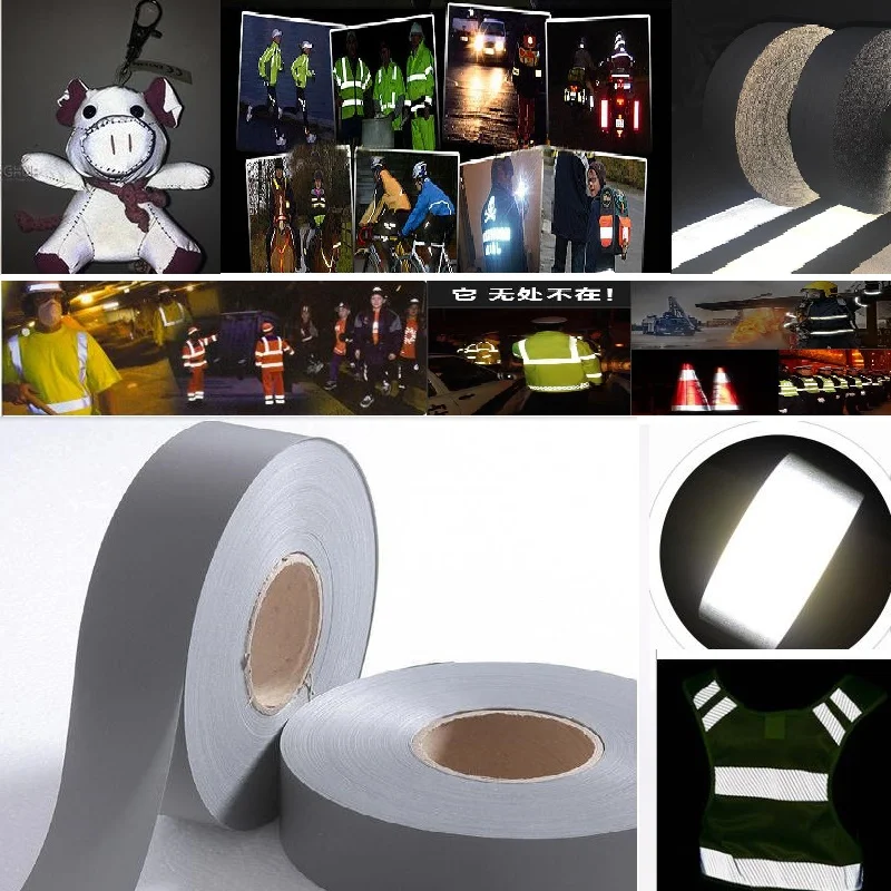Светоотражающая лента для одежды 5 м длина T/C|warning tape|reflective safety warning tapefabric reflective |