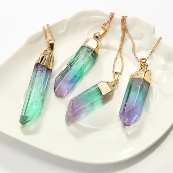 

Natural color mixture of original rock phnom penh monocyclic crystal pendant necklace Female accessories