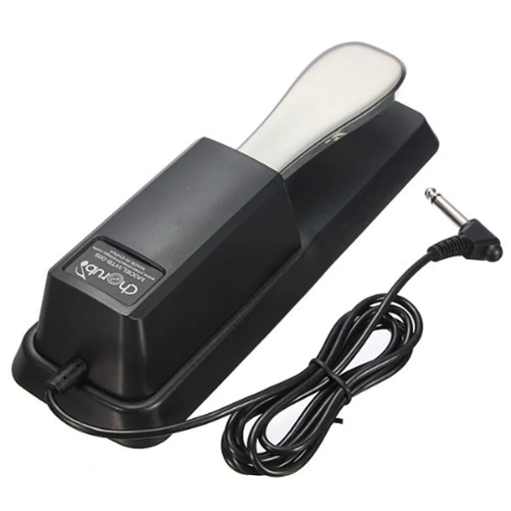 Image Cherub WTB 005 Electric Portable Damper Sustain Chrome Metal Pedal For Electronic Keyboards Piano Yamaha Casio Digital Pianos