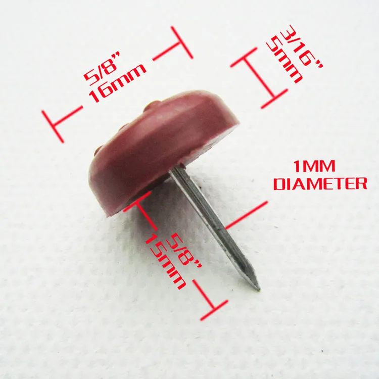 32 шт коричневое пластиковое одеяло деревянный пол протектор для мебели, стульев и столов ноги подкладки под ножки гвоздь на скользящие скольжения с Bump 16 мм