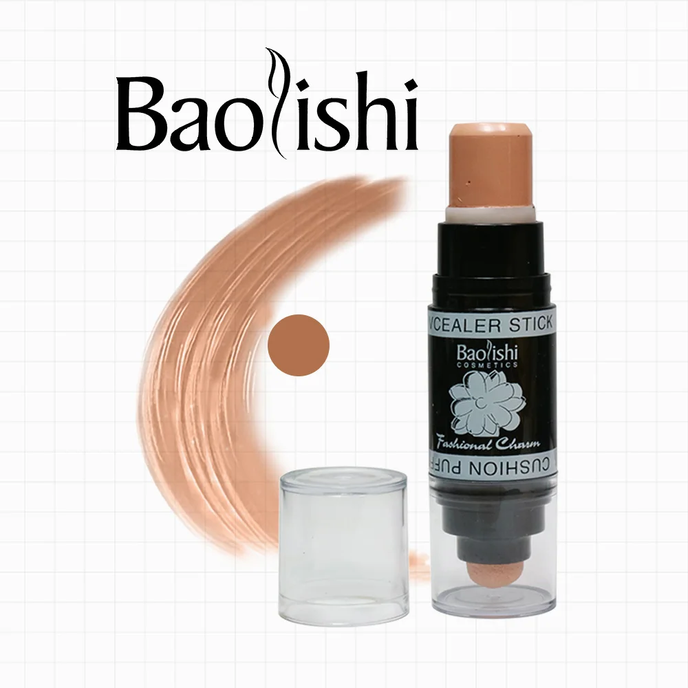 

baolishi 6 color Perfect Concealer Double head one Concealer and one powder puff 3D Bronzer Highlighter face best brand makeup