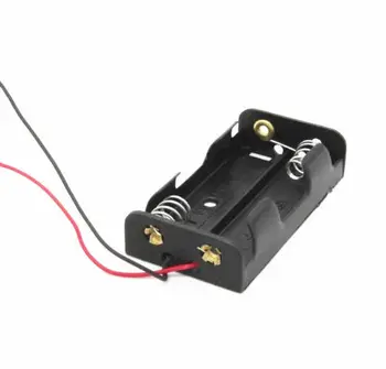 

1 PCS Plastic Battery Storage Case Box Holder For2 X AA 2xAA 3V with wire leads