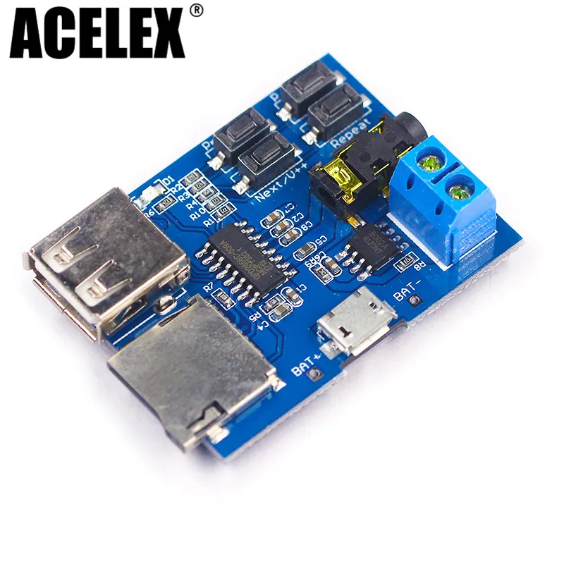 

Mp3 nondestructive decoder board Built-in amplifier mp3 module mp3 decoder TF card U disk decoding player