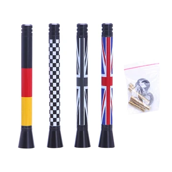 

QILEJVES Union Jack UK Flag Short Antenna For MINI Cooper S R55 R56 R60 Countryman-M25
