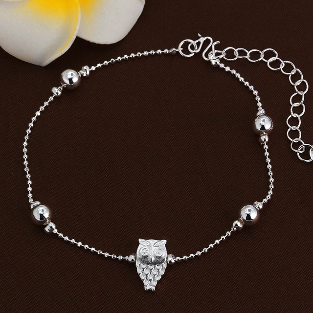 Owl Foot Chain Cavigliere Silver Chaine De Pied Ankle Bracelets Owl Foot Chain Cavigliere Silver Chaine De Pied Ankle Bracelets Feminina Enkelbandje Anklets Jewelry For