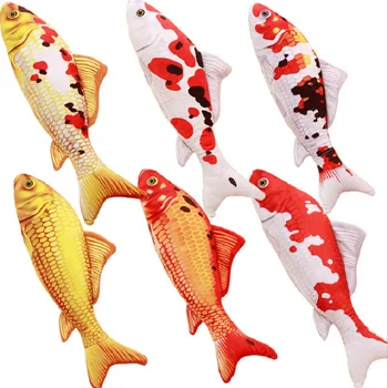 

Coloful Plush Simulation Fish Pet Cat Kitten Toy Artificial Goldfish Fish Cat Interactive Chew Toy Pet Cat Play Toy Gift Product