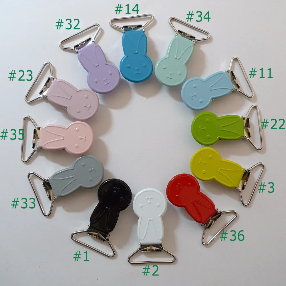

120pcs 1'' 25mm Rabbit Bunny Shape Suspender Clips