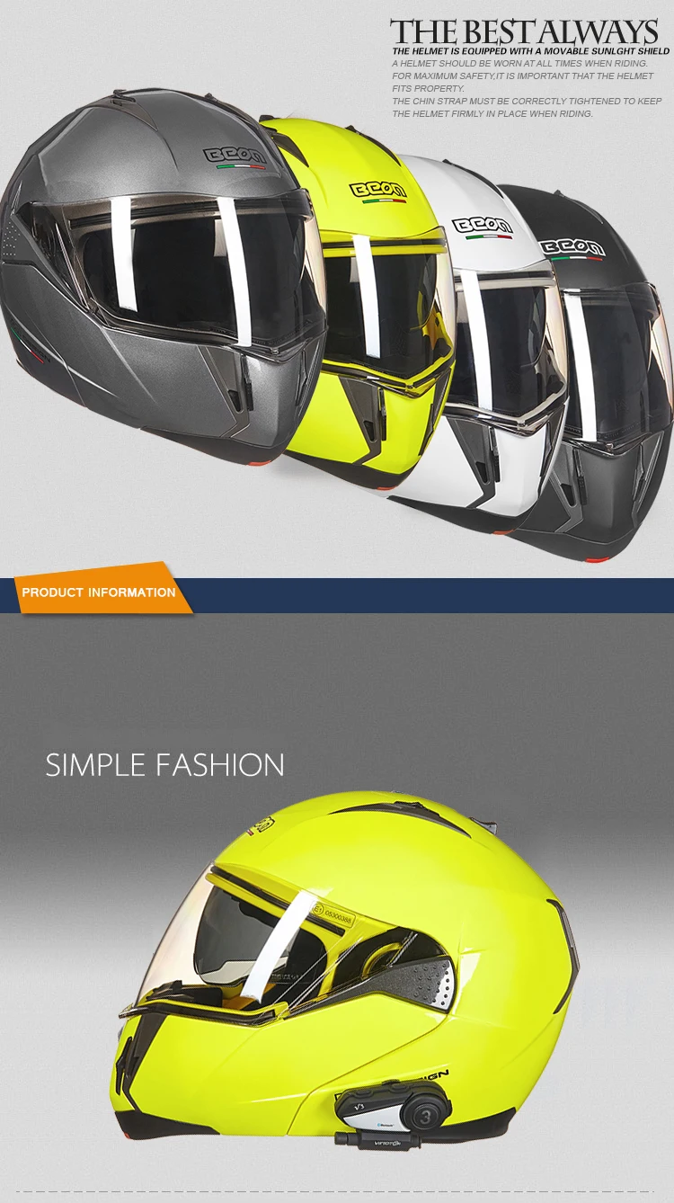 BEON Официальный магазин модульный мотоциклетный шлем откидной шлем Moto Casque Casco Motocicleta Capacete двойные козырьки шлемы