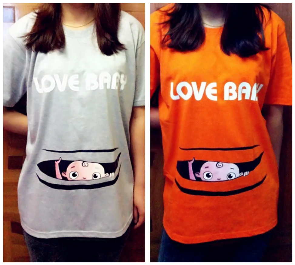 baby inside t shirt