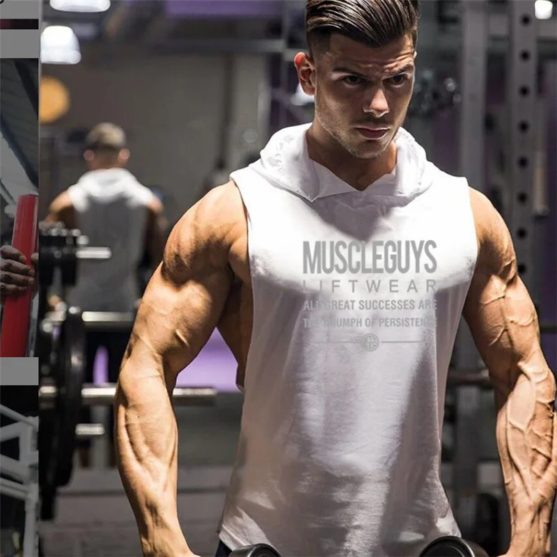 Летняя брендовая мужская майка Muscleguys 2019 с буквенным принтом без рукавов мужские