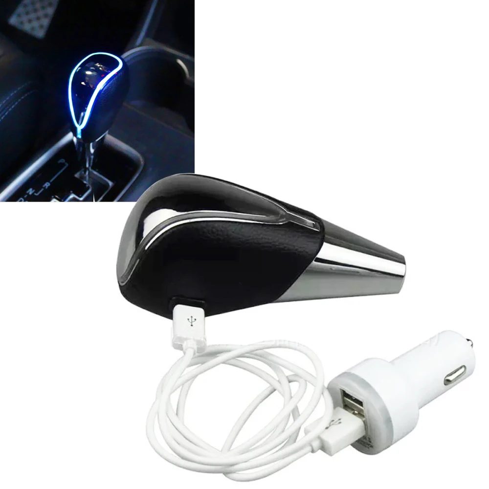 JEAZEA Car Blue LED Automatic Transmission Gear Shift Knob Charge Fit For Lexus ES350 GS460 Toyota Camry 4Runner Scion iQ tC xD 1