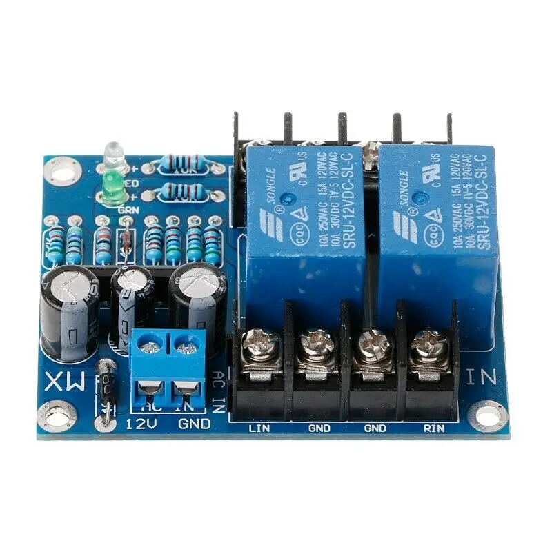 UPC1237 двухканальный динамик защиты печатная плата загрузки DC 12-24V Mute Delay