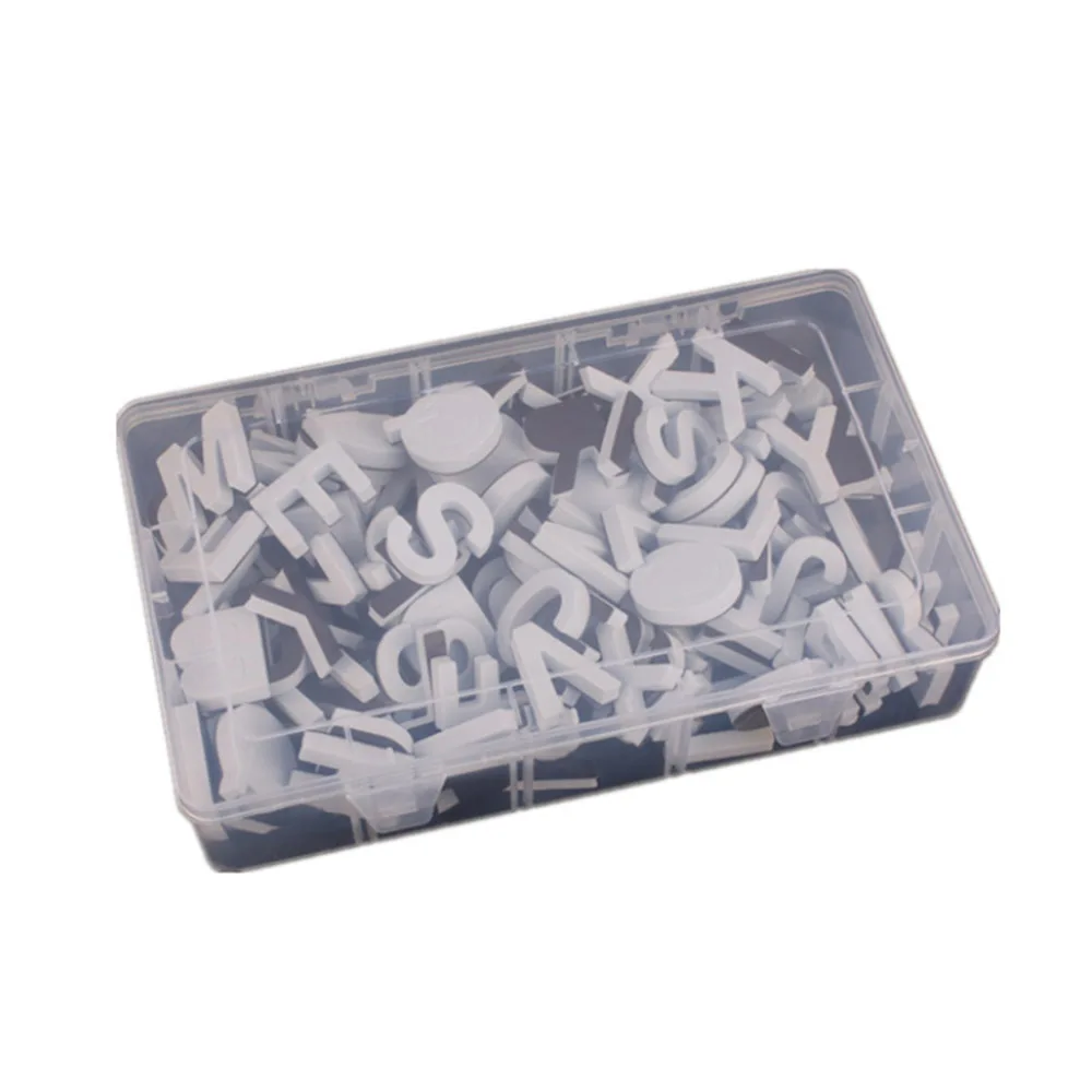 

124 Pcs Fridge Magnetic Letters Gift Set Early Childhood Teaching Props Alphabet Magnets with Carry Box