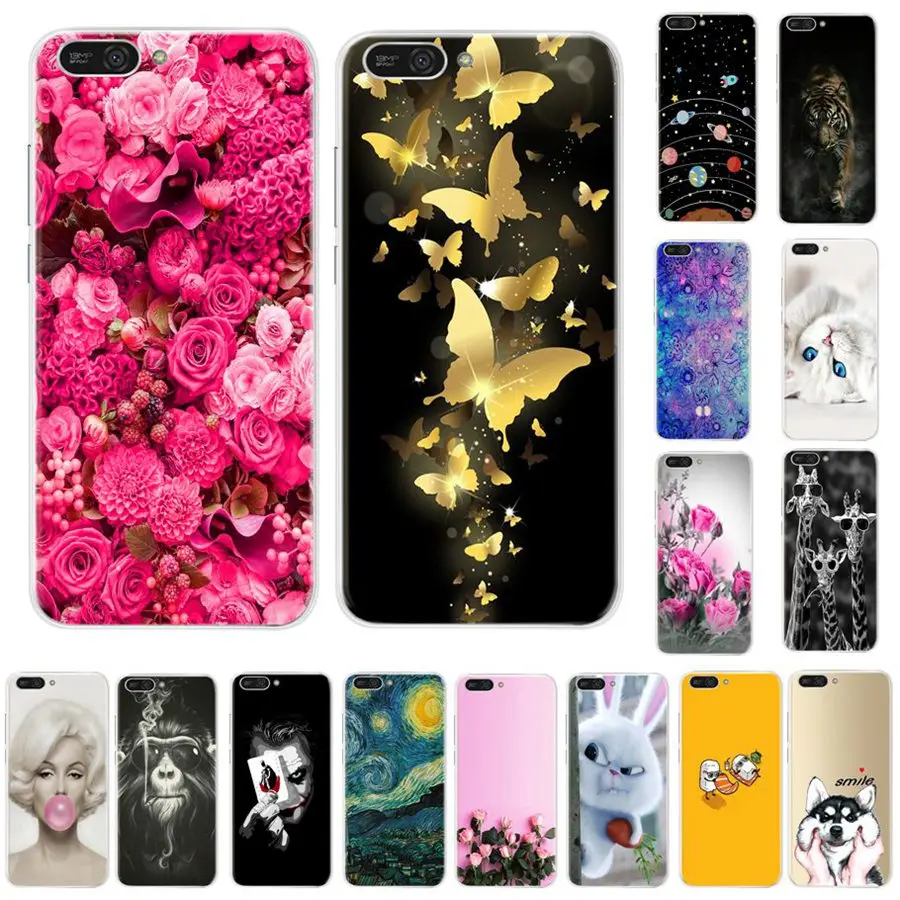 Для Coque Huawei y6 2018 силиконовый чехол милые мягкие для телефона Y6 Защитная крышка