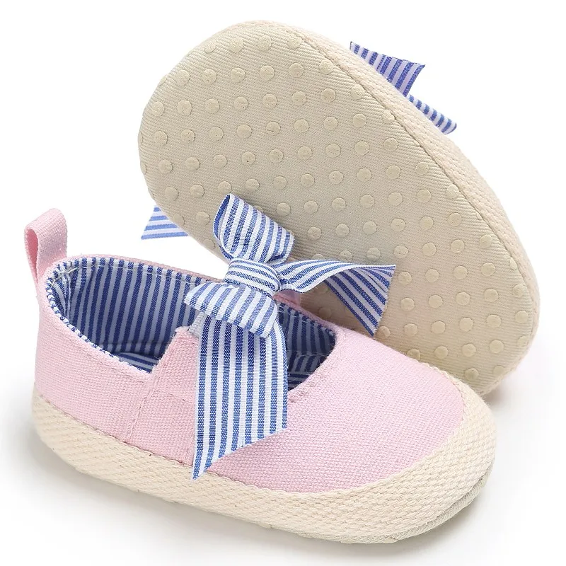 Маленькие свежие бант Принцесса детские ступни новорожденная девочка PU Prewalker детская обувь для детей от 0 до 18 месяцев