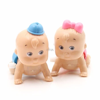 

Hot sale Crawling Crawl Toy Clockwork Doll Wind up For Baby Kids Children Party Style New-TwFi