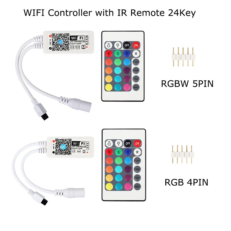 Wi-Fi RGB/RGBW DC12-28V IR RF контроллер полосы Музыки от Amazon Alexa Google домашний телефон wifi Bluetooth контроллер для S