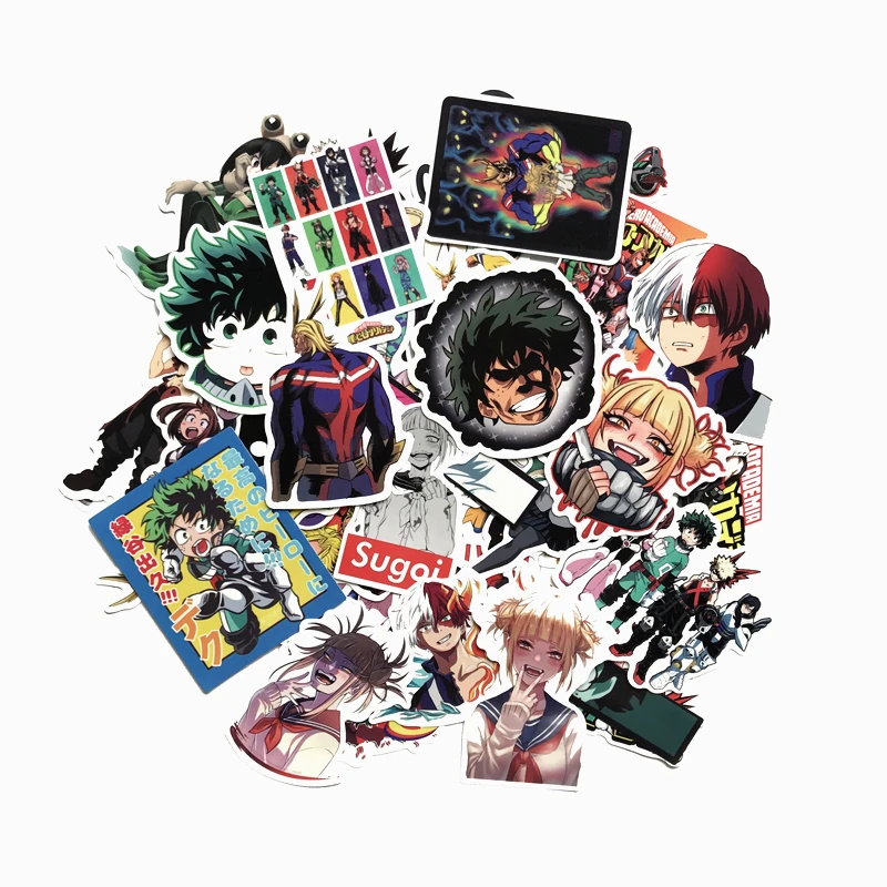 TD ZW 70Pcs Lot My Hero Academia Stickers Decal For Snowboard Laptop Luggage Car Fridge Car 2