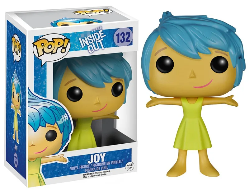 Официальный Funko pop Inside Out Joy Виниловая фигурка Коллекционная модель игрушки с