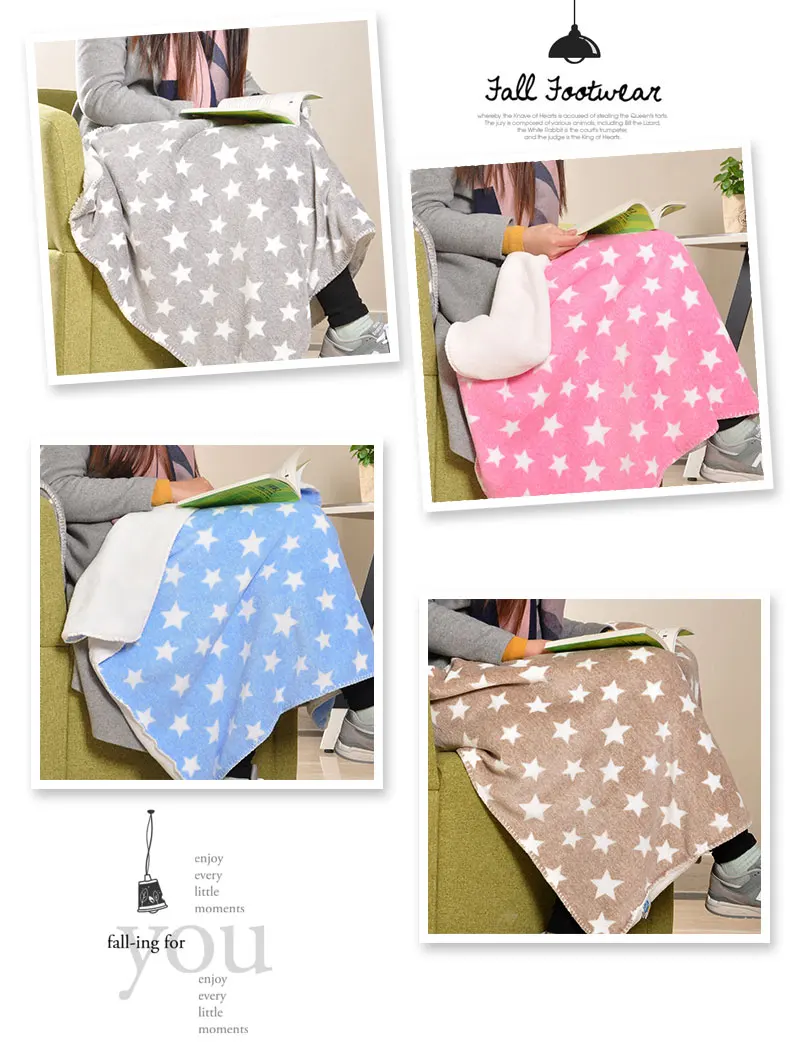 2 Layers Thick Winter Kids Blanket Grey Star Super Soft Fluffy Toddler Baby Blanket Bedding Quilt Swaddle Back Seat Blanket Blanket Swaddling Aliexpress