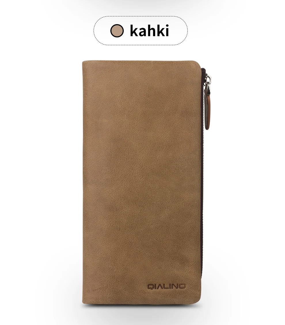 QIALINO Genuine Leather Wallet Cover for Apple for iPhone 8 Pure Handmade Pouch with Card Slot Case for iPhone 8 Plus 5.5 inch iphone 8 plus leather case