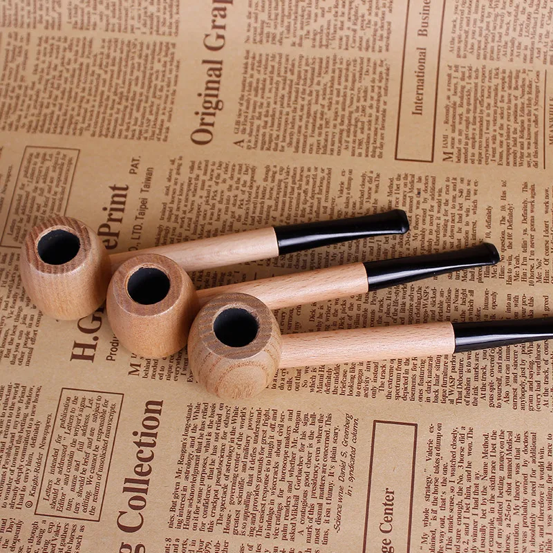 1pcs Mini Cheap Wooden Tobacco Smoking Pipes Gift Narguile Weed Herb