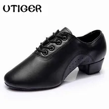 Большие размеры 25-45,, Современная обувь для мальчиков, детей, мужчин, бальных танцев, латинских танцев, танго, танцевальная обувь черного цвета для мужчин, сальсы, танцевальная обувь на каблуке, WD038