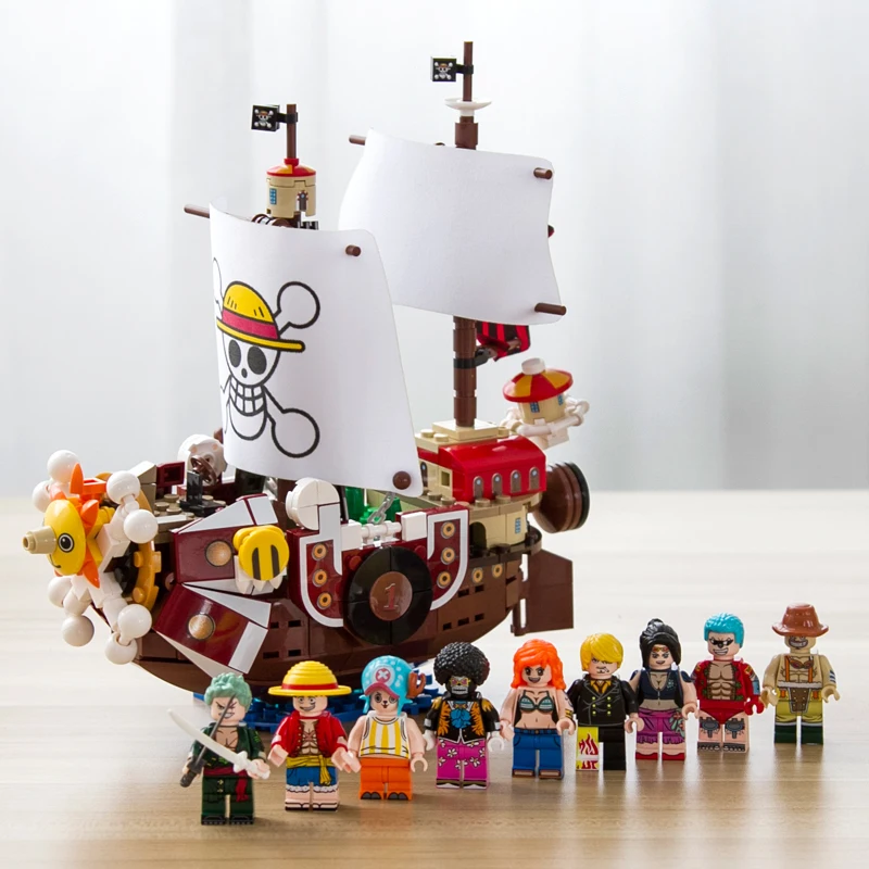 Beste 432 stuks Een Stukken Compatibel Legoingly Duizend Sunny Piratenschip Luffy Blokken Model Techinc Idee Cijfers Bouwstenen Speelgoed