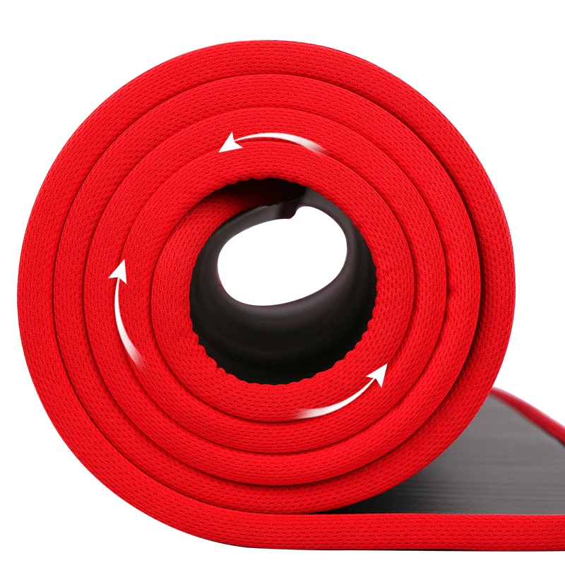 10MM Extra Thick High Quality NRB Non-slip Yoga Mats For Fitness Environmental Tasteless Pilates Gym Exercise Pads with Bandage