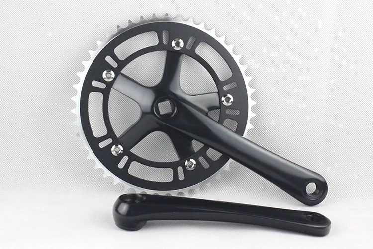 الدراجات الثابتة والعتاد الشظية سلسلة عجلة 46 طن crankset مسار الدراجات للطي دراجة CNC أجزاء الدراجة 170 ملليمتر كرنك مجموعة دراجة أجزاء