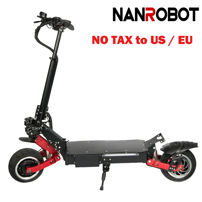 

NANROBOT RS7 11'' 3200W High Speed Portable Folding 60V 31.2A, 55MPH and 55 Miles 2 Wheel kick e Adult Electric Scooter