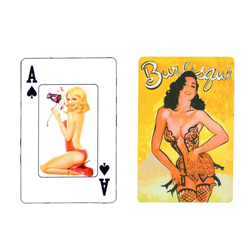 Красивая Шпилька для девочек с рисунком покер карты баккара Техаса холдем глазурь водонепроницаемые игральные карты, настольные игры мост подарок 58*88 мм