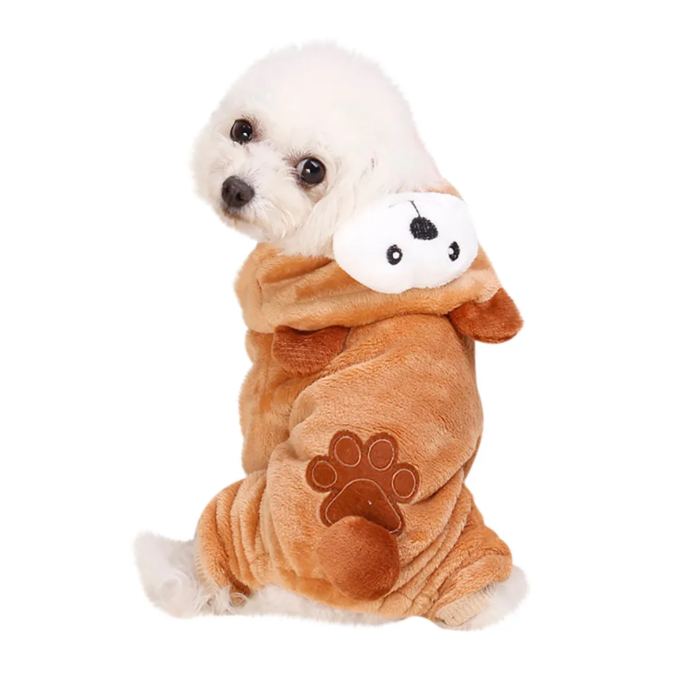 Костюм хот-дог для собак Одежда для собак для маленьких собак французские толстовки "Бульдог" год костюмы для собак веселые рождественские подарки - Цвет: Coffee