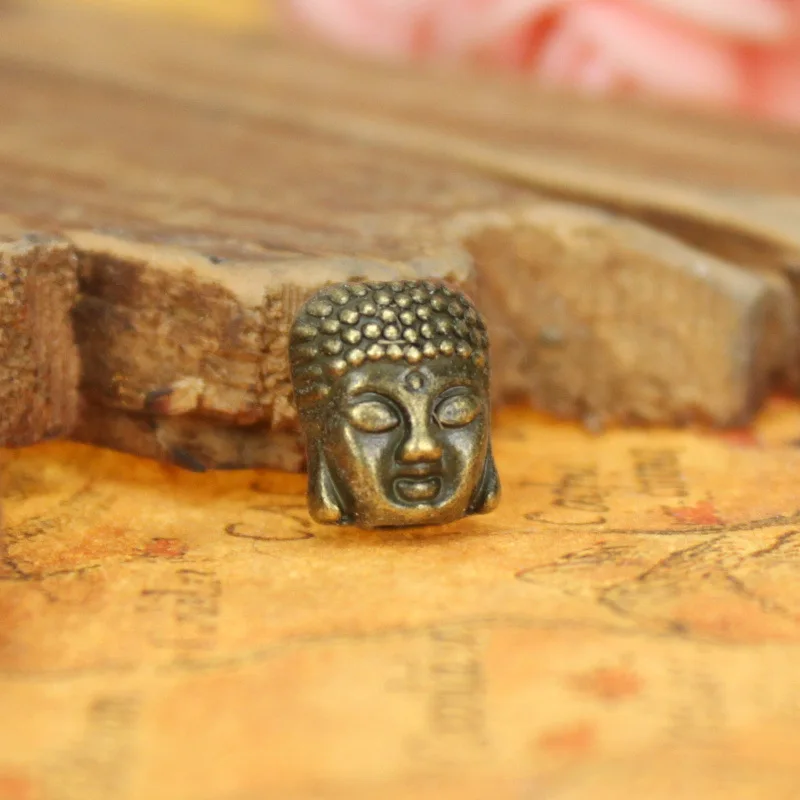 50pcs Ancient bronze silver Buddha head angle Charms Beads