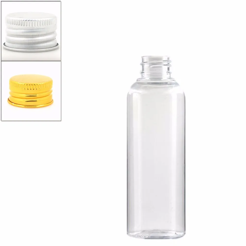 

200ml empty Plastic Bottles, clear PET bottle with silver/gold aluminum Lid